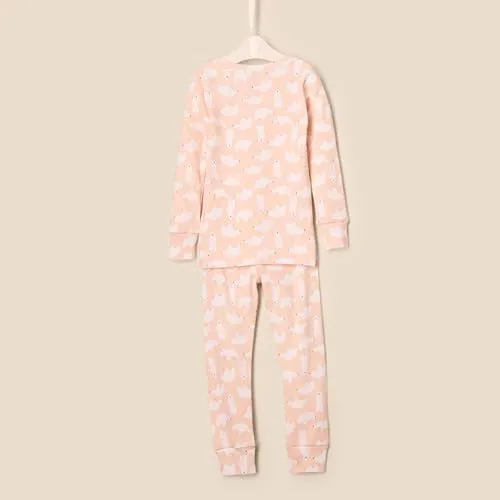 Amazon Essentials x Sofia Grainge Unisex Toddlers' Snug-Fit Cotton Pajamas, Pack of 2, Pink/Polar Bear, 2T