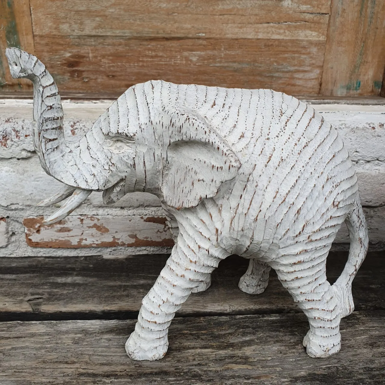 Antique Wooden Carved Elephants