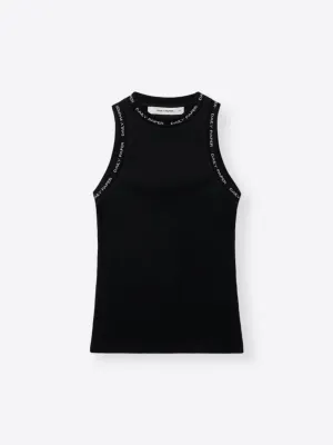 Black Erib Tank Top