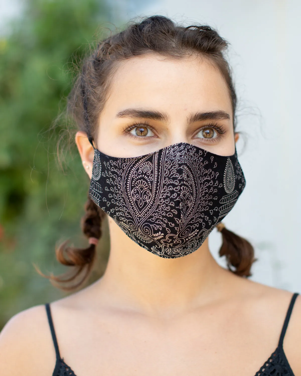 Boho Washable Face Mask Black