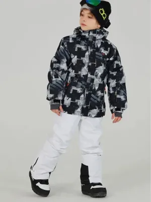 Boys Winter Snowboarding Jackets & Pants Printed Snowear