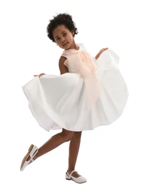 Cream Shasta Tulle Bow Dress