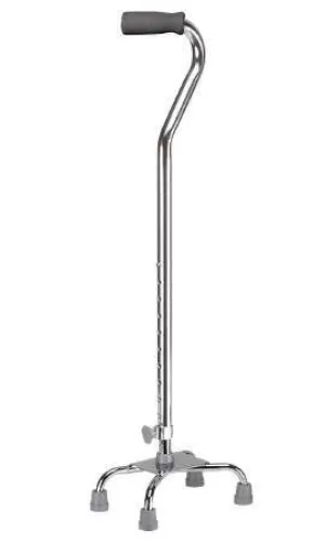 Drive Medical Quad Cane, Aluminum / Steel, 30 to 39 Inch, Chrome