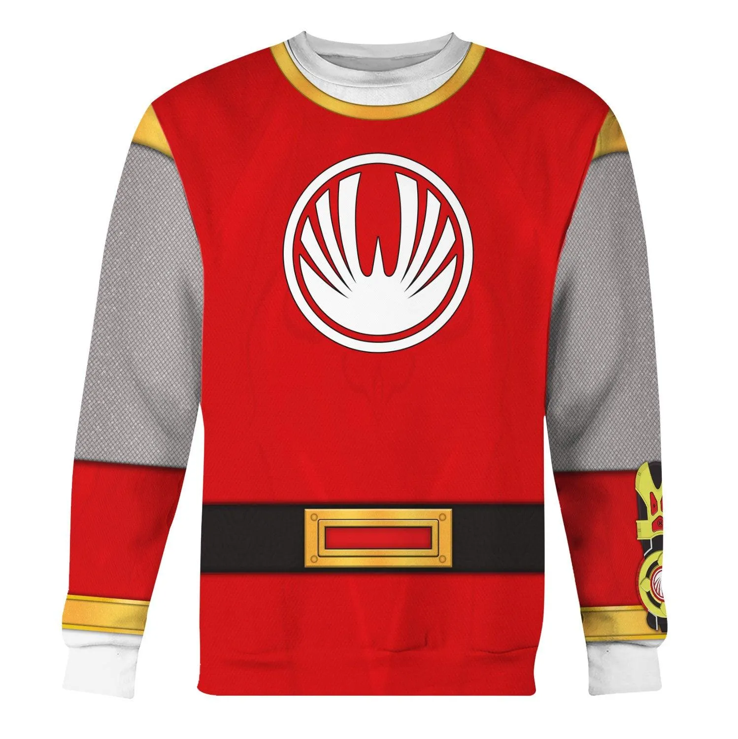 Gearhomie Power Rangers Ninja Storm Red Ranger Hoodies Sweatshirt T-shirt Hawaiian Tracksuit