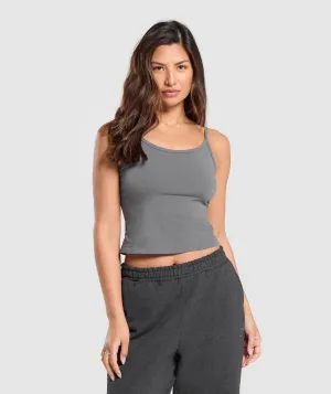 Gymshark Cotton Cami Tank - Brushed Grey