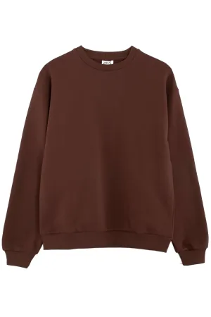 Loam Brown Loose Sweat Shirt