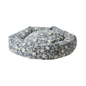 Louna Blockprint Indigo Pet Bed 60x15cm