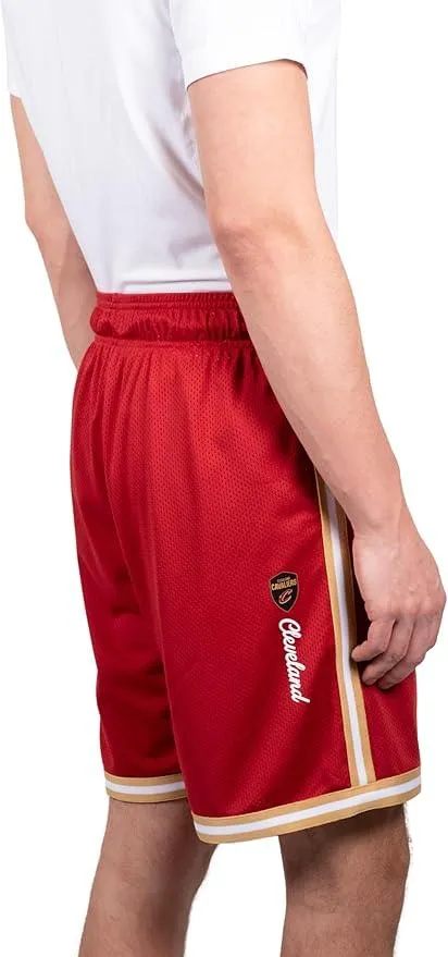 Ultra Game NBA Official Men’s Slam Active Basketball Training Shorts - Unisex, Cleveland Cavaliers, Team Color|Cleveland Cavaliers