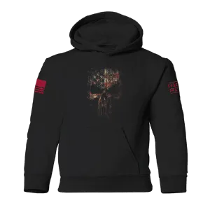 Youth Red Blood American Reaper Hoodie - Black